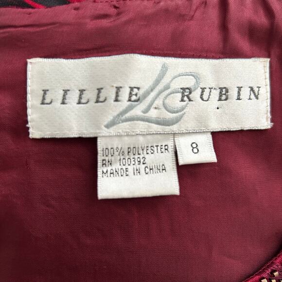 Women Vintage Short Sleeve Top Blouse Formal Cocktail Fairy Goth Red Size 8 - Picture 5 of 8